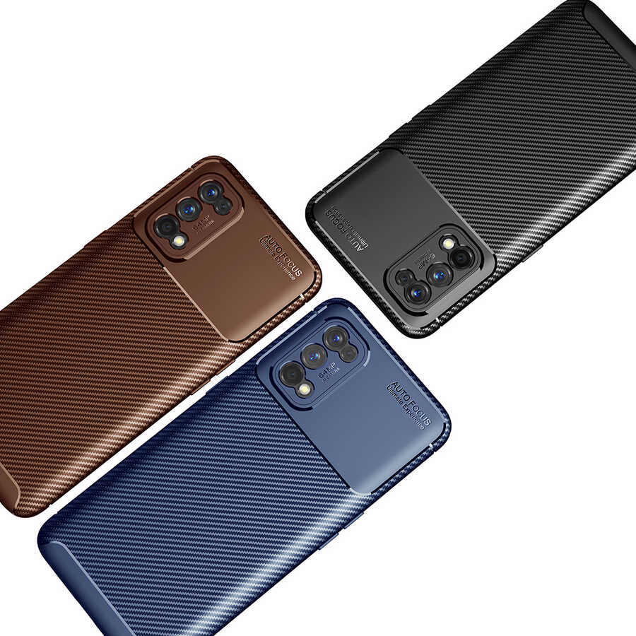 Realme 7 Pro Kılıf Zore Negro Silikon Kapak Kahverengi