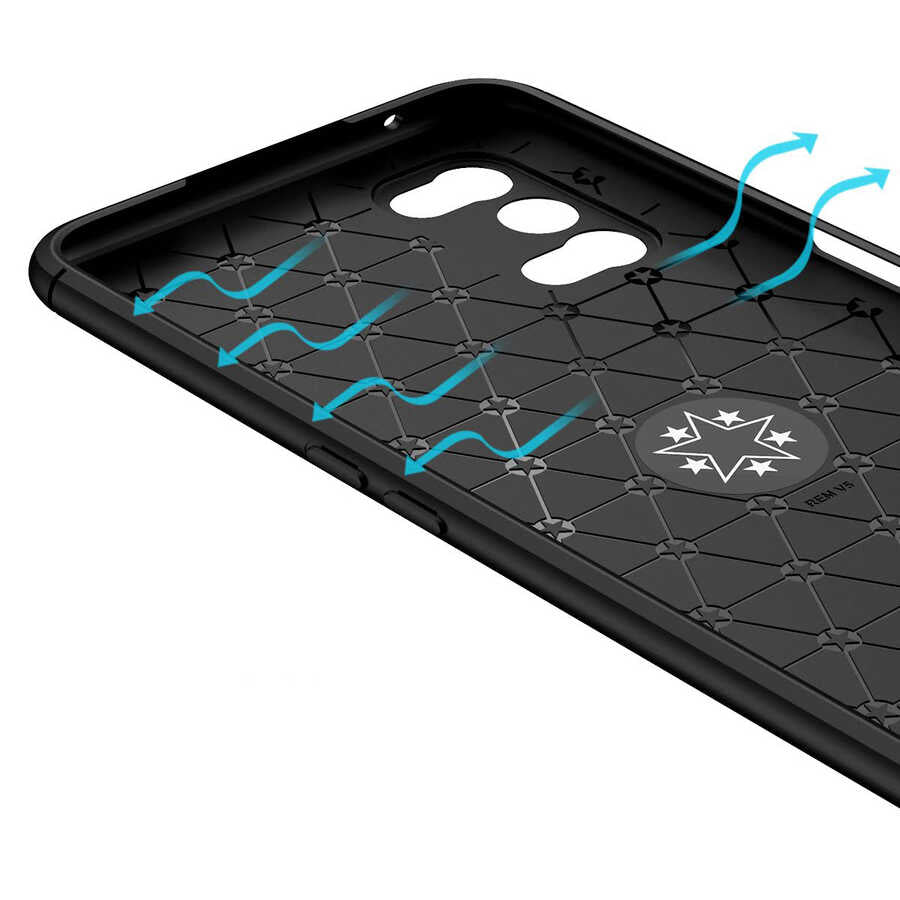 Realme 7 Pro Kılıf Zore Ravel Silikon Kapak Siyah