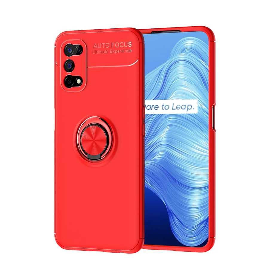 Realme 7 Pro Kılıf Zore Ravel Silikon Kapak Kırmızı