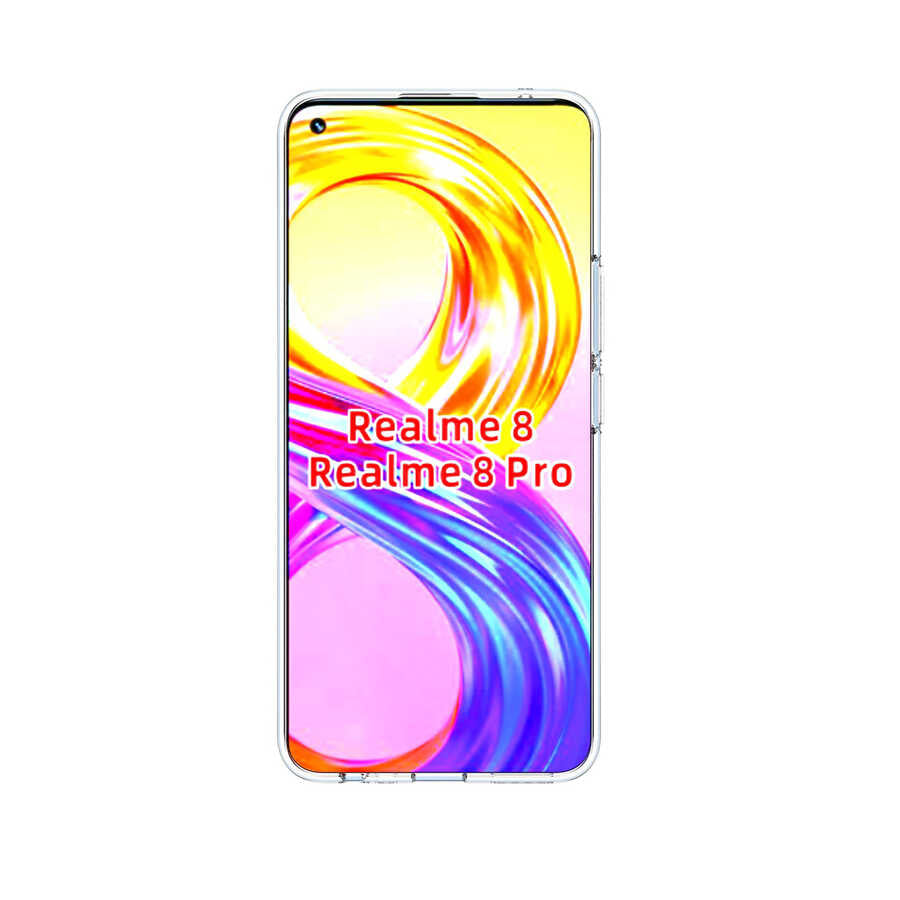Realme 8 Kılıf Zore Süper Silikon Kapak Renksiz
