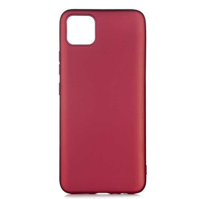Realme C11 Kılıf Zore Premier Silikon Kapak Mürdüm