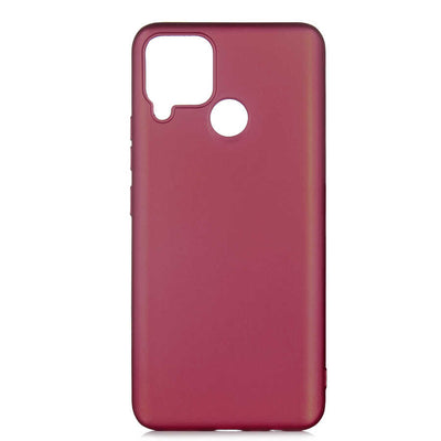 Realme C15 Kılıf Zore Premier Silikon Kapak Rose Gold
