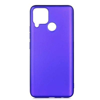 Realme C15 Kılıf Zore Premier Silikon Kapak Saks Mavi
