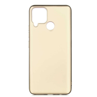 Realme C15 Kılıf Zore Premier Silikon Kapak Gold