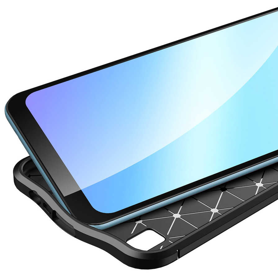 Realme C21 Kılıf Zore Niss Silikon Kapak Lacivert