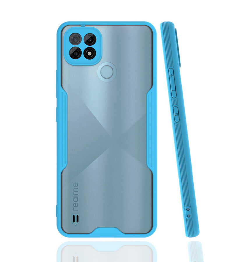 Realme C21 Kılıf Zore Parfe Kapak Mor