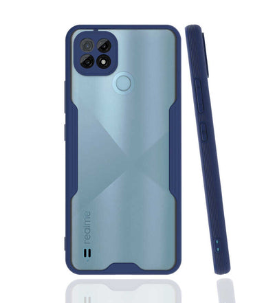 Realme C21 Kılıf Zore Parfe Kapak Lacivert