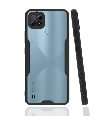 Realme C21 Kılıf Zore Parfe Kapak Siyah