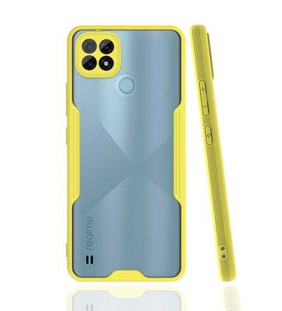 Realme C21 Kılıf Zore Parfe Kapak Sarı