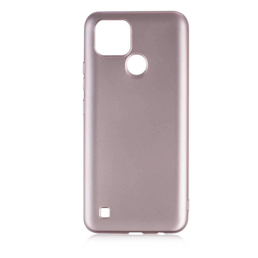 Realme C21 Kılıf Zore Premier Silikon Kapak Rose Gold