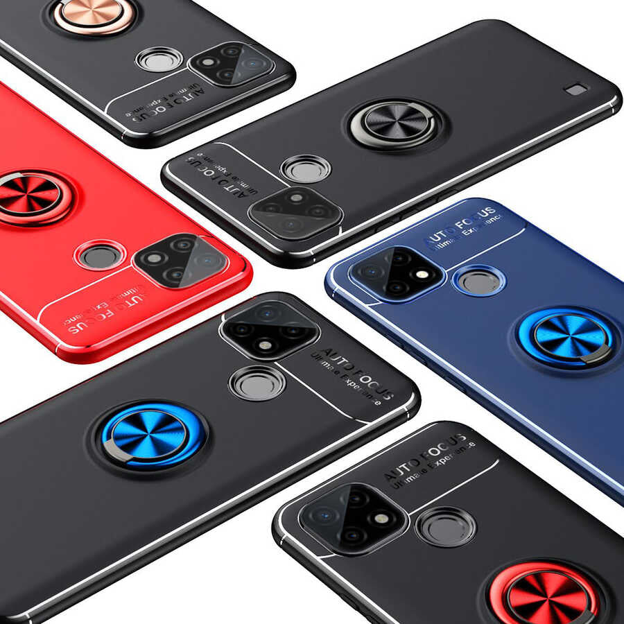 Realme C21 Kılıf Zore Ravel Silikon Kapak Kırmızı