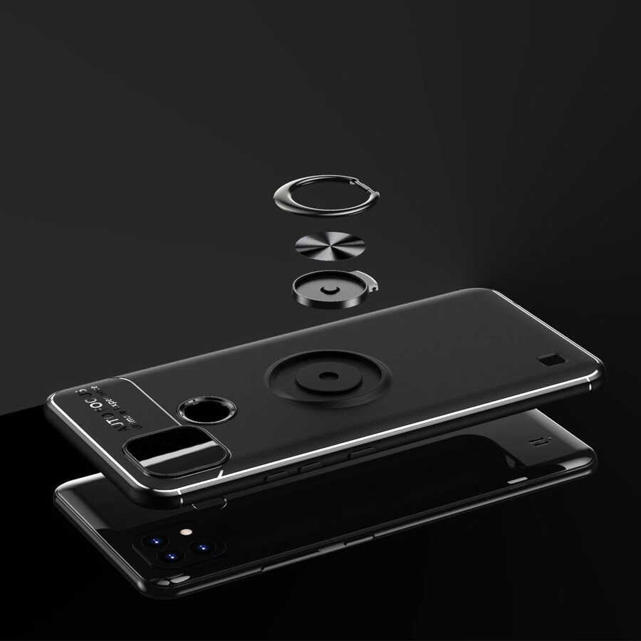 Realme C21 Kılıf Zore Ravel Silikon Kapak Mavi