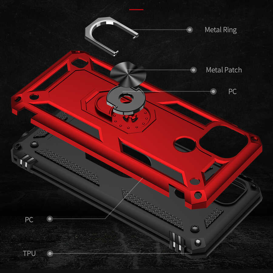 Realme C21 Kılıf Zore Vega Kapak Mavi