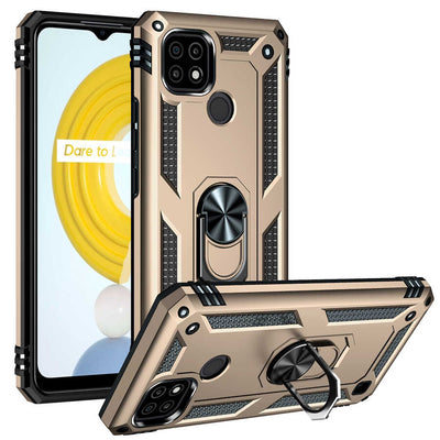 Realme C21 Kılıf Zore Vega Kapak Gold