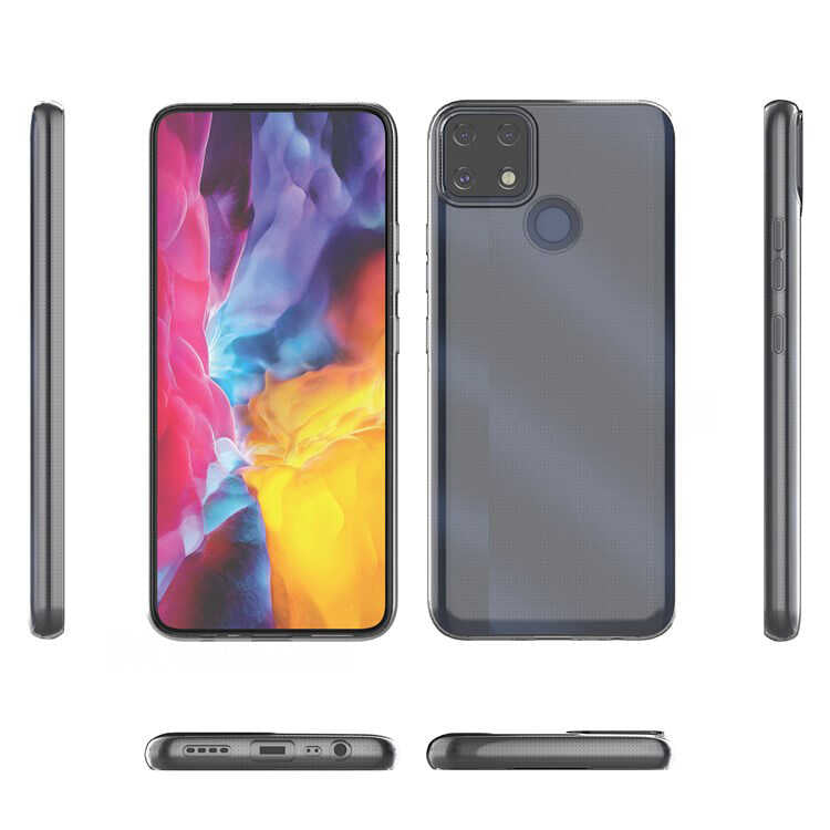 Realme C25 Kılıf Zore Kamera Korumalı Süper Silikon Kapak Renksiz