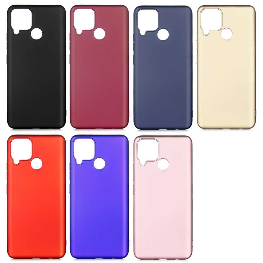 Realme C25 Kılıf Zore Premier Silikon Kapak Lacivert