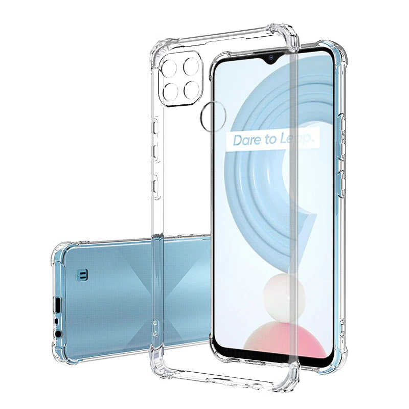 Realme C25Y Kılıf Zore 2mm Anti Shock Silikon Renksiz