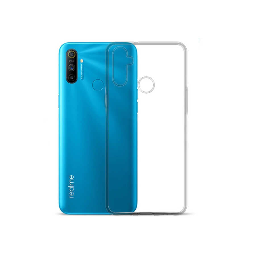 Realme C3 Kılıf Zore Süper Silikon Kapak Renksiz