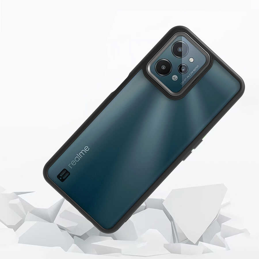 Realme C31 Kılıf Zore Flora Kapak Lila