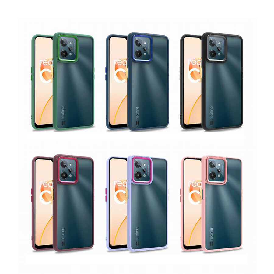 Realme C31 Kılıf Zore Flora Kapak Lila