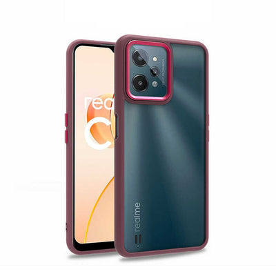 Realme C31 Kılıf Zore Flora Kapak Kırmızı