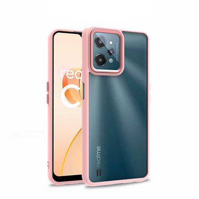 Realme C31 Kılıf Zore Flora Kapak Rose Gold