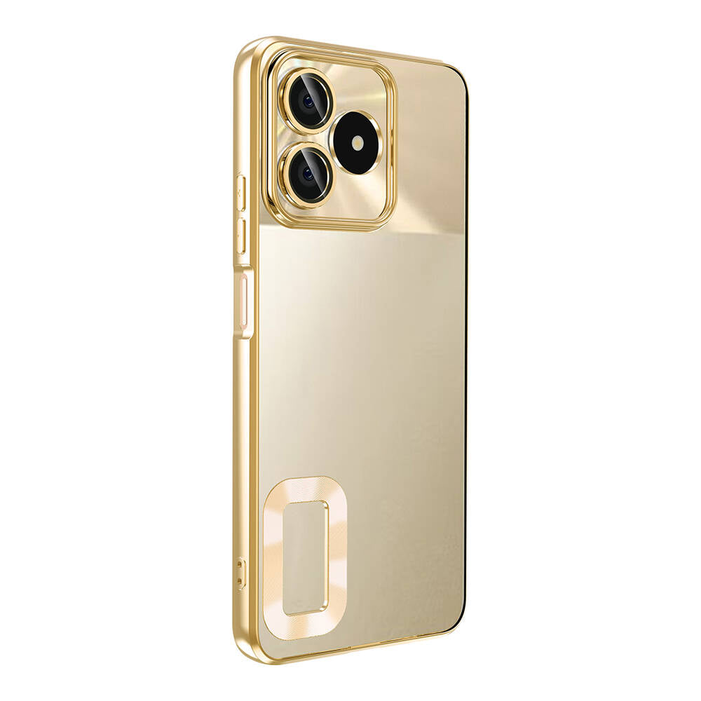 Realme C53 Kılıf Kamera Korumalı Logo Gösteren Zore Omega Kapak Derin Mor