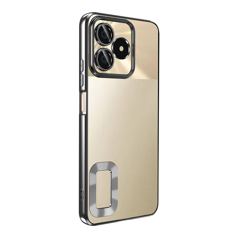 Realme C53 Kılıf Kamera Korumalı Logo Gösteren Zore Omega Kapak Derin Mor