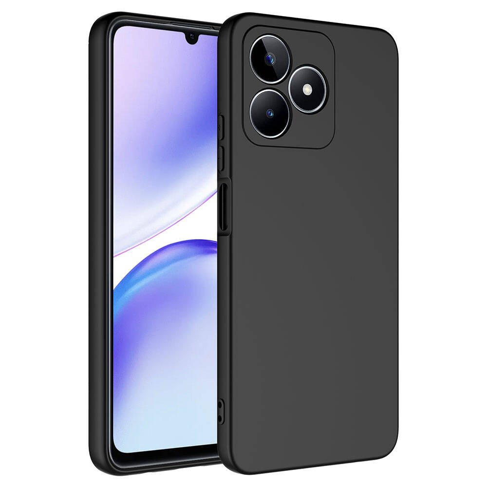 Realme C53 Kılıf Zore Mara Lansman Kapak Siyah