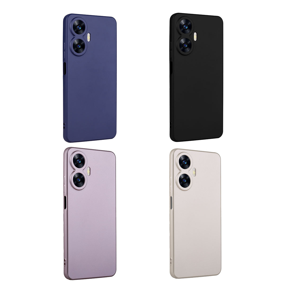 Realme C55 Kılıf Zore Premier Silikon Kapak Rose Gold