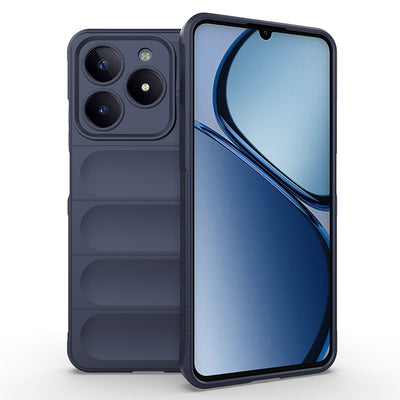 Realme C61 Kılıf Esnek TPU Oyuklu Arka Yüzey Tasarımlı Zore Etnik Silikon Kapak Siyah