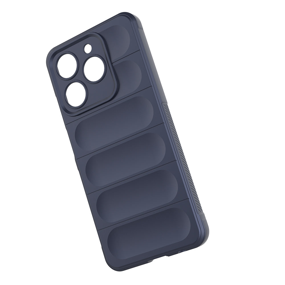 Realme C61 Kılıf Esnek TPU Oyuklu Arka Yüzey Tasarımlı Zore Etnik Silikon Kapak Siyah