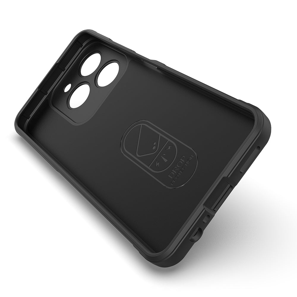 Realme C61 Kılıf Esnek TPU Oyuklu Arka Yüzey Tasarımlı Zore Etnik Silikon Kapak Siyah