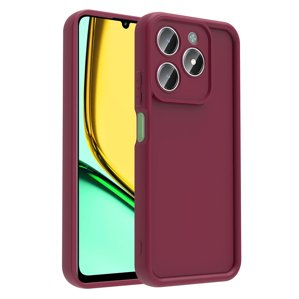 Realme C61 Kılıf Kamera Korumalı Zore Ananas Kapak Pembe