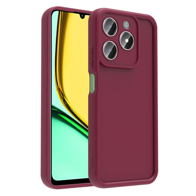 Realme C61 Kılıf Kamera Korumalı Zore Ananas Kapak Koyu Yeşil