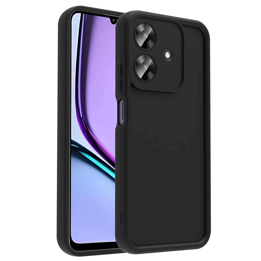 Realme Note 60 Kılıf Kamera Korumalı Zore Ananas Kapak Siyah