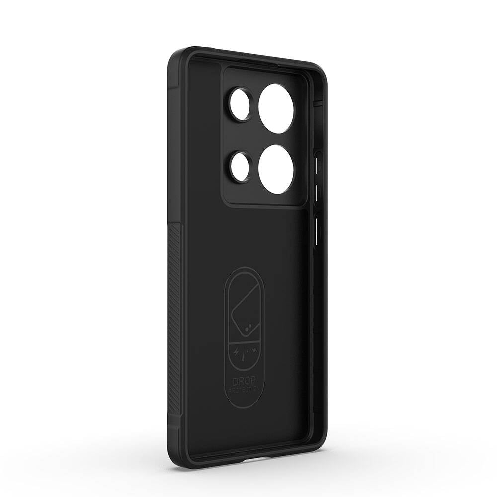 Redmi Note 13 Pro 4G Kılıf Esnek TPU Oyuklu Arka Yüzey Tasarımlı Zore Etnik Silikon Kapak Siyah