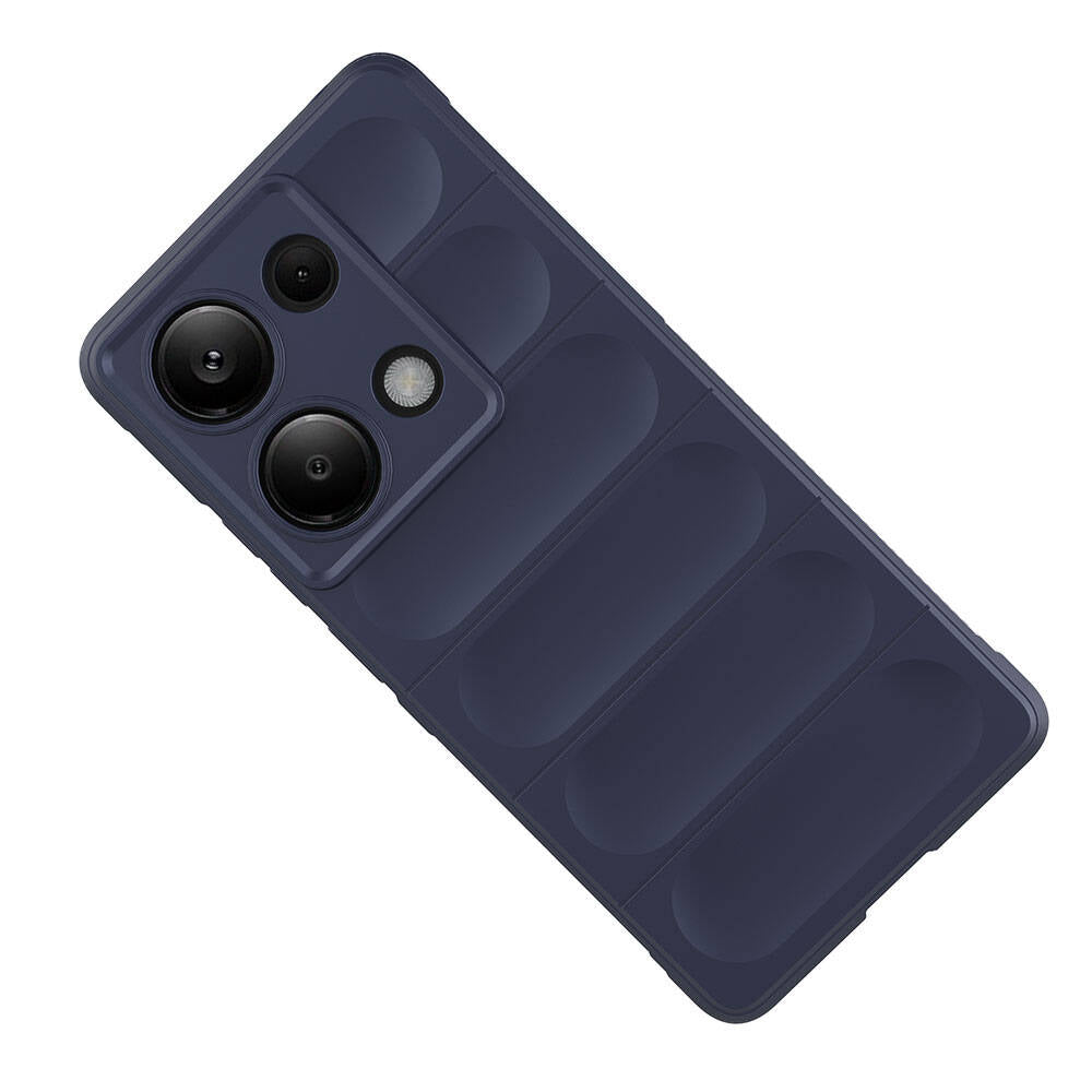 Redmi Note 13 Pro 4G Kılıf Esnek TPU Oyuklu Arka Yüzey Tasarımlı Zore Etnik Silikon Kapak Kırmızı