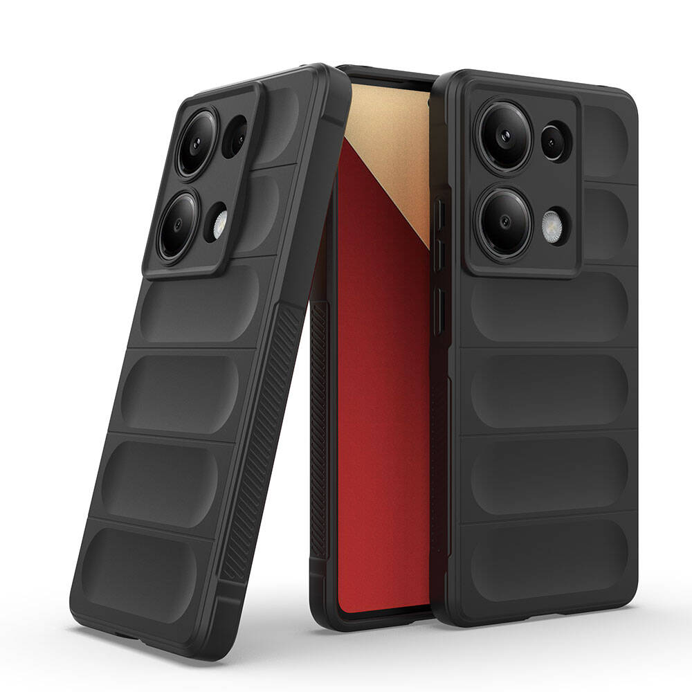 Redmi Note 13 Pro 4G Kılıf Esnek TPU Oyuklu Arka Yüzey Tasarımlı Zore Etnik Silikon Kapak Lacivert