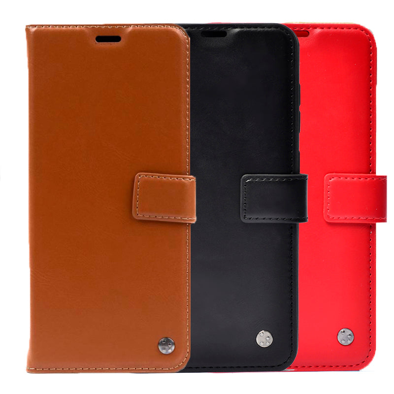 Reeder P13 Blue 2022 Kılıf Zore Kar Deluxe Kapaklı Kılıf Gold