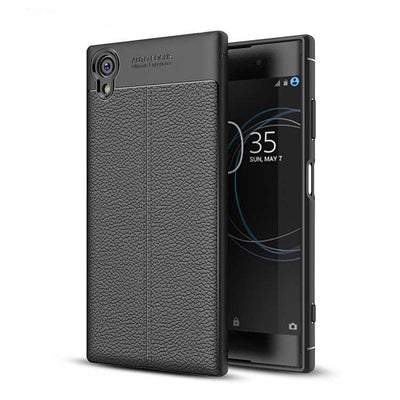 Sony Xperia XA1 Plus Kılıf Zore Niss Silikon Kapak Siyah