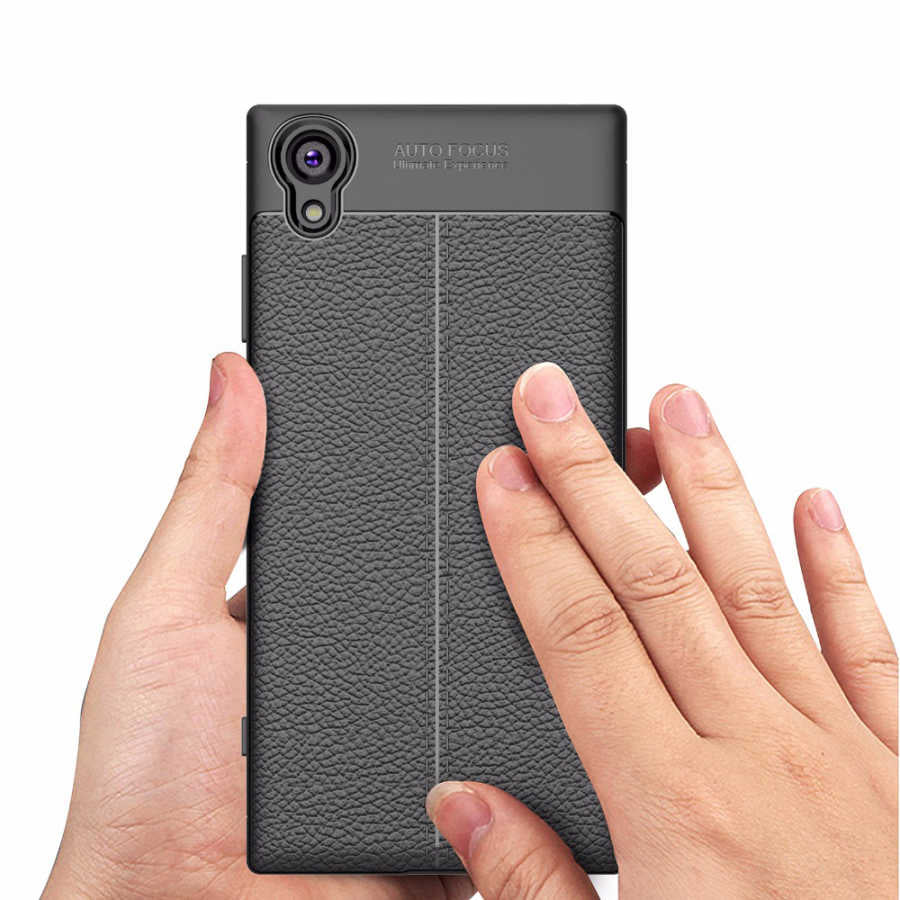 Sony Xperia XA1 Plus Kılıf Zore Niss Silikon Kapak Lacivert