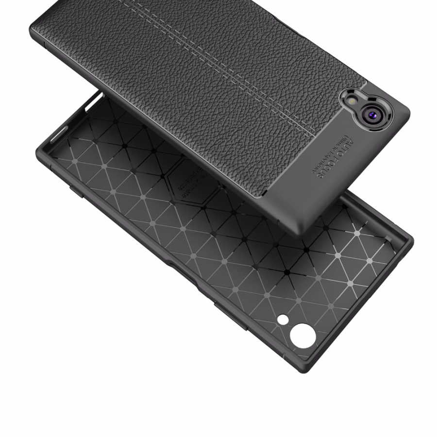 Sony Xperia XA1 Plus Kılıf Zore Niss Silikon Kapak Lacivert