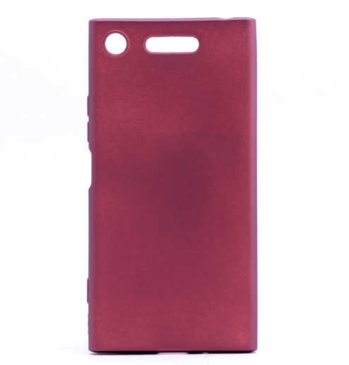 Sony Xperia XZ1 Kılıf Zore Premier Silikon Kapak Mürdüm