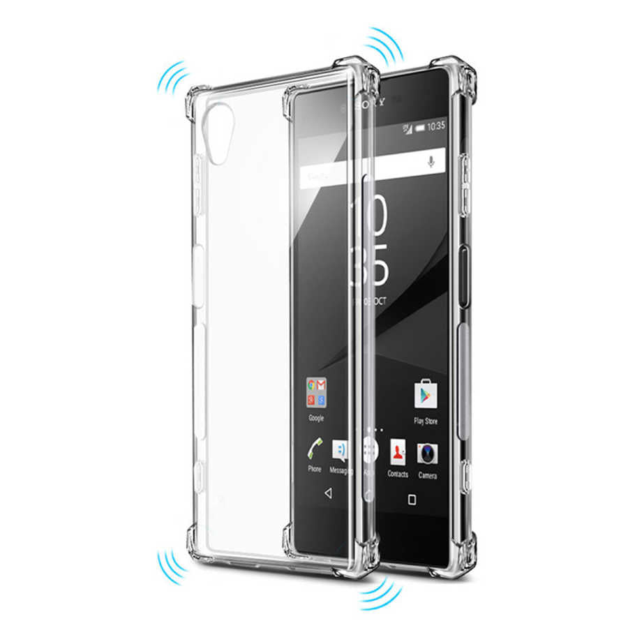 Sony Xperia XA1 Plus Kılıf Zore Nitro Anti Shock Silikon Renksiz