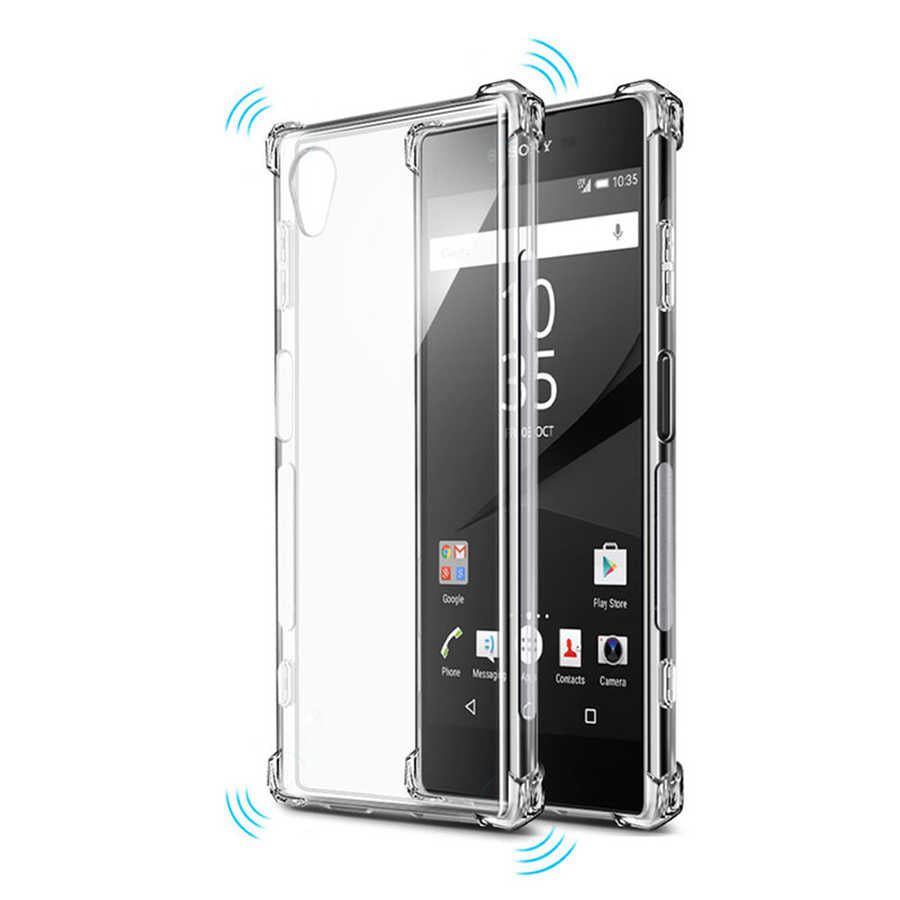 Sony Xperia XA1 Plus Kılıf Zore Nitro Anti Shock Silikon Renksiz