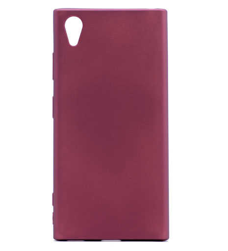 Sony Xperia XA1 Plus Kılıf Zore Premier Silikon Kapak Mürdüm