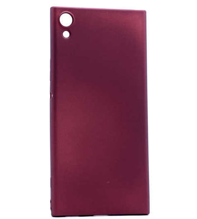 Sony Xperia XA1 Ultra Kılıf Zore Premier Silikon Kapak Mürdüm