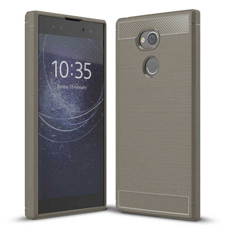 Sony Xperia XA2 Kılıf Zore Room Silikon Kapak Gri