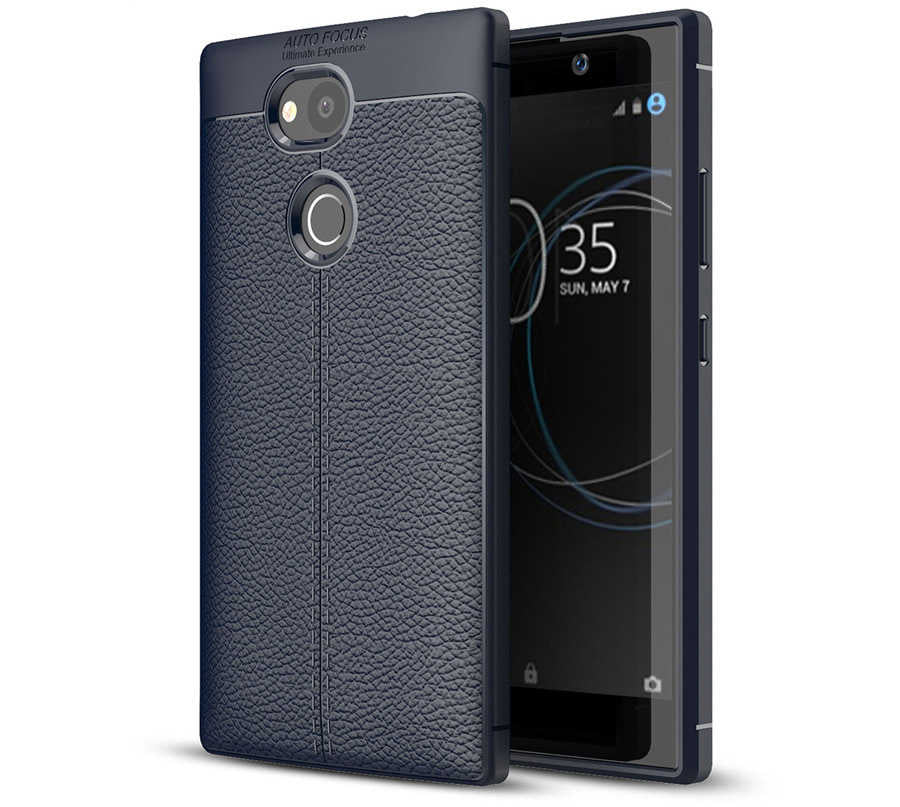 Sony Xperia XA2 Ultra Kılıf Zore Niss Silikon Kapak Lacivert
